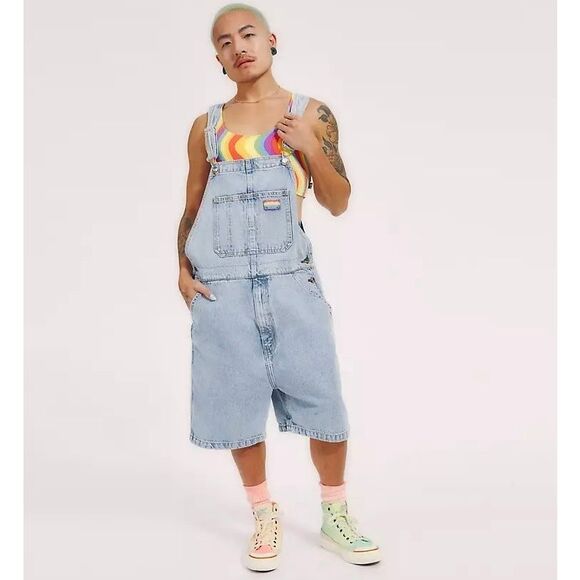 Levi's Pride Liberation Shortalls Light Wash Denim Overalls • NEW WITH TAGS •
